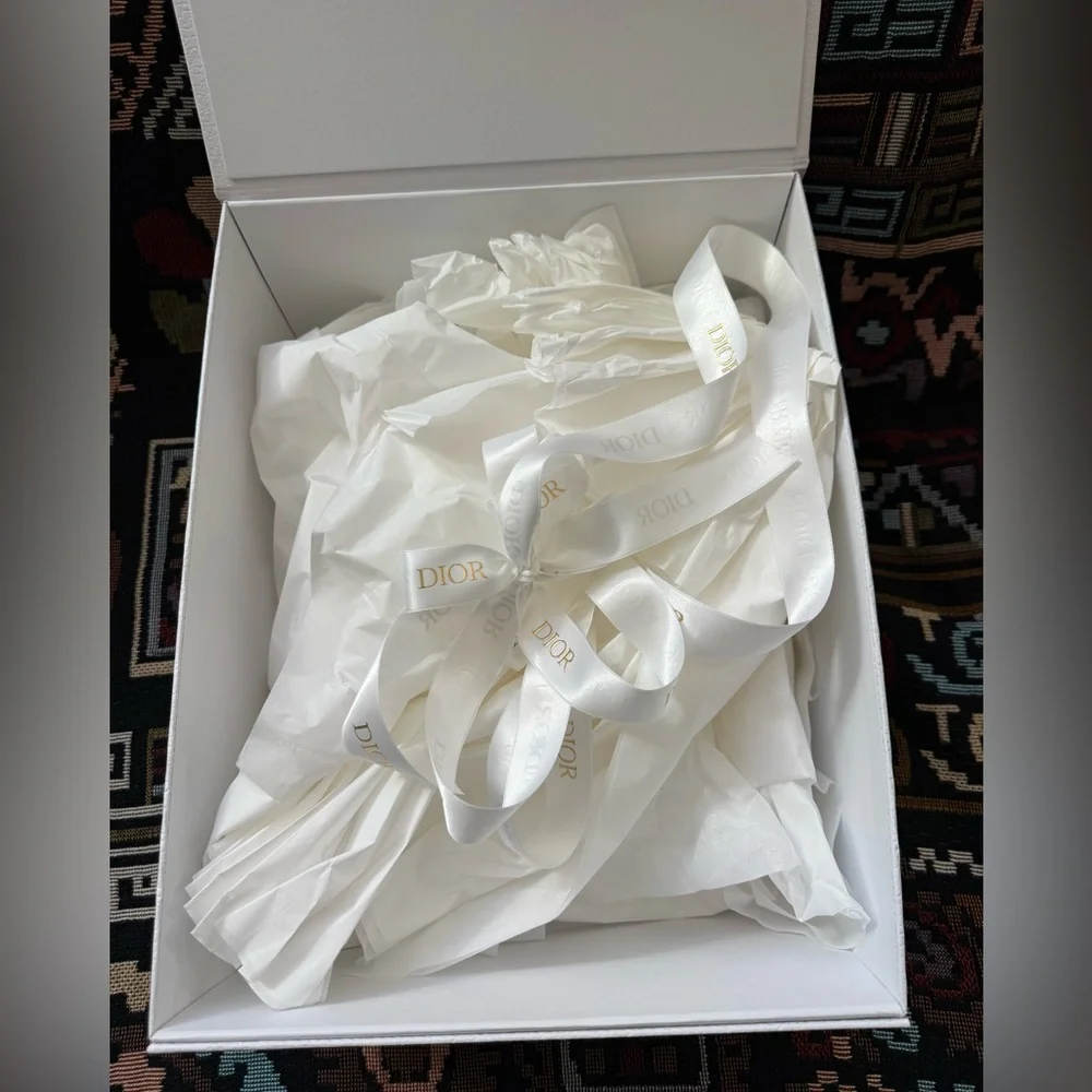 Dior LARGE MAGNETIC Gift Box + Ribbon + Tissues